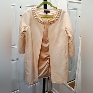 Talbots Cream  Coat with Button Detail